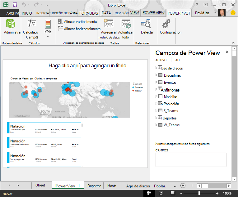 demasiadas tablas disponibles en el libro de Excel