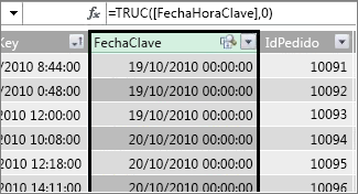 Columna ClaveFecha