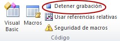 Detener grabación