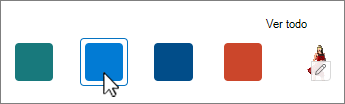 Captura de pantalla de galería con bloques de color