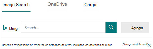 Buscar imágenes para agregar a una pregunta