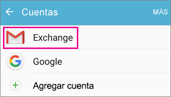 Elegir la cuenta
