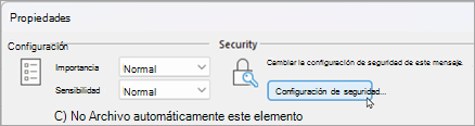 Selecciona Configuración de seguridad