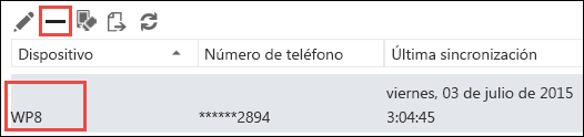 Quitar teléfono de Outlook Web App
