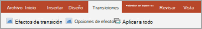 Pestaña Transiciones
