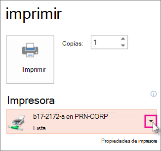 Elegir una impresora