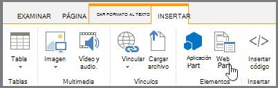 Insertar elemento web