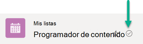 Este símbolo indica que la lista está sincronizada entre el almacenamiento en la nube y el dispositivo Windows.