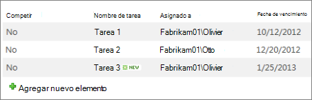 Vista de boletín sin líneas