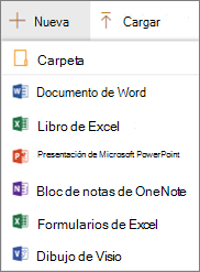 Comandos Nuevo y Cargar