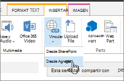 Insertar vínculo con dirección web