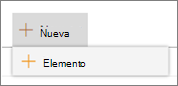 Nuevo elemento