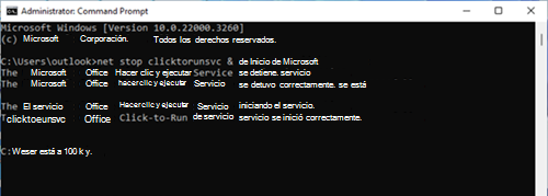 Ejemplo de símbolo del sistema