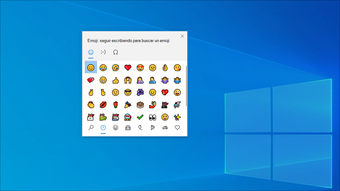 Teclado de emojis en Windows 10.