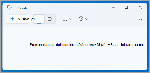 La interfaz de la herramienta Recortes en Windows 11.