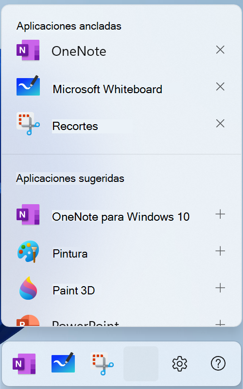 Captura de pantalla del menú Editar lápiz en Windows 11.
