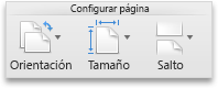 Pestaña Diseño de Word, grupo Configurar página