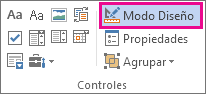 botón de diseño de modo programador