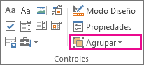 botón agrupar de modo programador