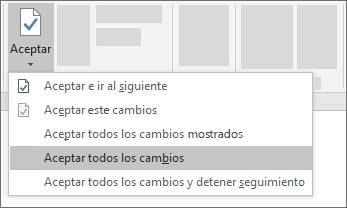 Aceptar todos los cambios