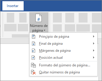 Insertar número de página