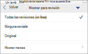 Mostrar para revisión