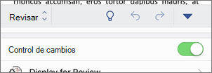Activar o desactivar el Control de cambios
