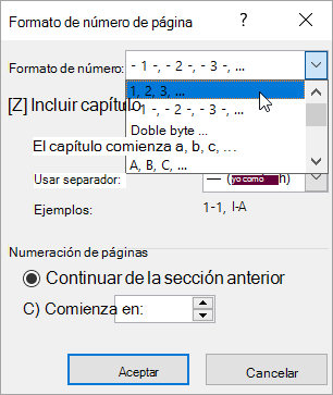 Elegir un formato de número