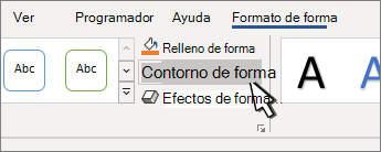 Botón Contorno de forma