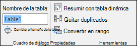Imagen del Cuadro de nombres en la barra de fórmulas de Excel para cambiar el nombre de una tabla