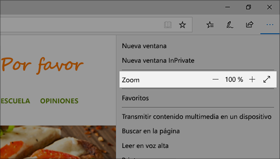 La Lupa amplía partes de la pantalla para que sean más fáciles de ver.