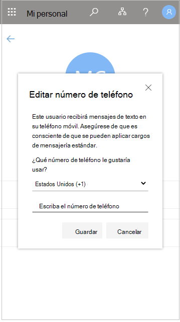 Editar el número de teléfono de un miembro del personal en Mi personal