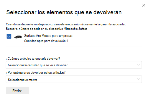 Instantánea para seleccionar retorno.
