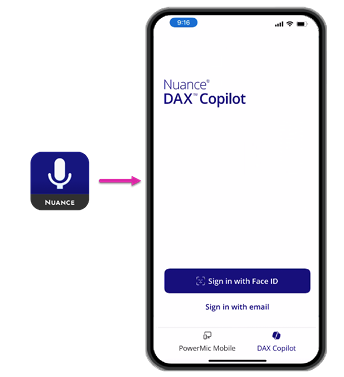 Image shows DAX Copilot in PowerMic Mobile application