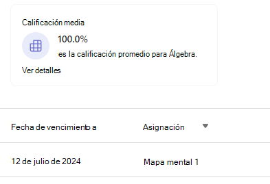 Captura de pantalla del promedio de calificación.