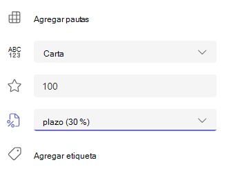 calificación de letras