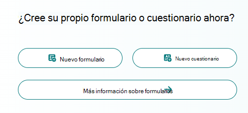 Captura de pantalla de las nuevas opciones de formulario.