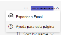 Captura de pantalla que muestra la opción de exportación.