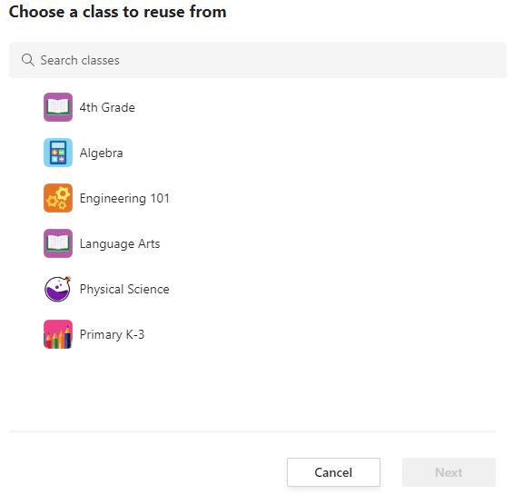 elegir clase