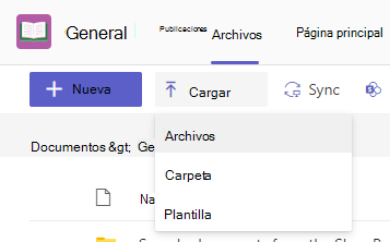 cargar archivos