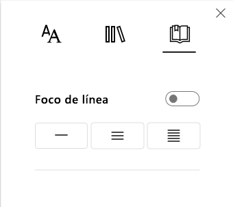 Captura de pantalla del foco de línea.