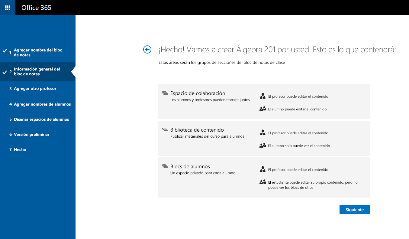 la estructura del bloc de notas