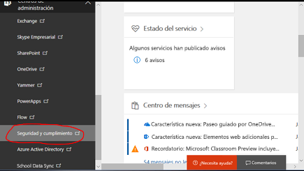 Seleccionar seguridad y cumplimiento