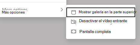 Captura de pantalla de opciones de vista.