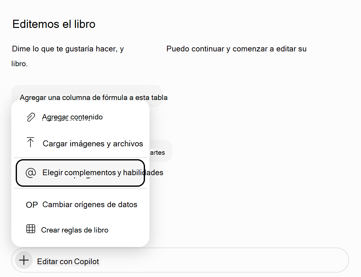 Captura de pantalla del menú 