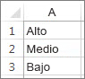 Ejemplo de lista personalizada