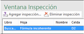 Eliminar inspección