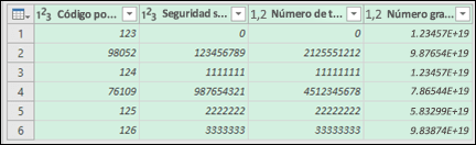 Power Query: datos después de convertirlos en texto