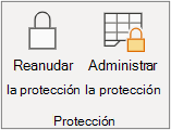 Reanudación de la protección de la hoja