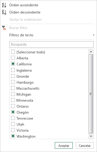 Seleccionar una columna